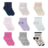 Kit 9 Pares Meias Cano Médio Soquete Feminina Selene 7740