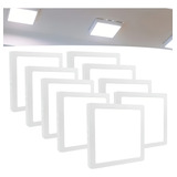 Kit 9 Plafon Painel Led 25w Sobrepor Quadrado Branco Frio