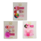 Kit 9 Presilhas C apliques Bico De Pato Variados Infantil