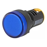 Kit 9 Sinaleiros Led L20 ar2 blp Azul 220vca 22mm Metaltex