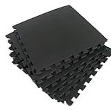 Kit 9 Tapetes Tatames Pretos 50cm X 50cm X 30mm 3cm