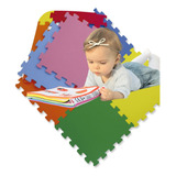 Kit 9 Tatame Infantil Bebe Eva Premium 30x30 10mm Colorido