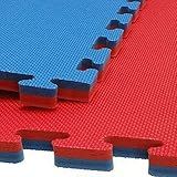 Kit 9 Tatames Eva 100x100x20mm Azul E Vermelho