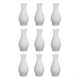 Kit 9 Vidro Cúpula Tulipa Vidro Fosco Lustre Arandela Muller