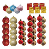 Kit 90 Bolas De Natal 3 E 4cm Enfeites Bolinhas De Natal