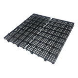 Kit 96 Pçs Palete Estrado Plástico Preto 2 5 X 25x50 Cm