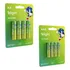 Kit Aaa Pilhas Palito C/4 + Aa Pequena C/4 Alcalinas Elgin