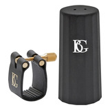 Kit Abraçadeira Para Sax Alto Bg Couro L12 Cobre Boquilha