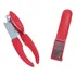 Kit Abridor De Lata Espremedor De Alho 2 Pç Vermelho Oikos