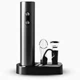 Kit Abridor De Vinho Elétrico Automático Com Acessórios 5 Peças Conjunto Abridor Dosador De Vinho Charme E Elegancia Na Palma Da Mão