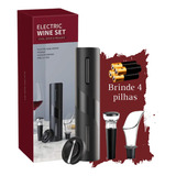 Kit Abridor De Vinho Elétrico Saca Rolhas Automático C acess