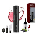 Kit Abridor De Vinho Saca Rolha Elétrico Recarregável Usb