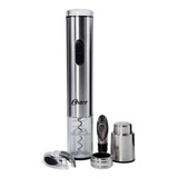 Kit Abridor Elétrico De Vinhos Oster Inox 43 Cortador D