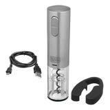 Kit Abridor Garrafa De Vinho Saca Rolha Elétrico Automático