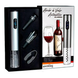 Kit Abridor Vinho Garrafa Automático Elétrico 4 Peças