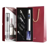 Kit Abridor Vinho Saca Rolha Elétrico Bateria Recarregável