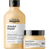 Kit Absolut Repair Shampoo 300ml Máscara 250g Loreal 