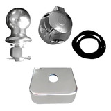Kit Acabamento Engate Bola Ferro Tomada Femea Fio Capa 85mm