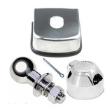 Kit Acabamento Rabicho Esfera Chapa Inox Tomada Femea Engate