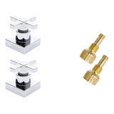 Kit Acabamento Registro Cromado Abs Cruzeta 2 Adaptador