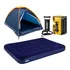 Kit Acampamento Barraca Panda 2p Ntk + Colchão Casal + Bomba