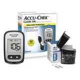 Kit Accu chek Guide Me Medidor 50 Tiras   Lancetador   10 La Cor Preto