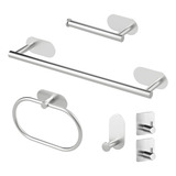 Kit Acessórios Aço Inox 304 Para Banheiro 6 Peças 3m