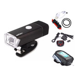 Kit Acessórios Bike Lanterna E Pisca Velocimetro E Case Cel 
