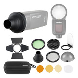 Kit Acessórios Godox Ak r1 Para Flash Ad200 V1 Case Rígido