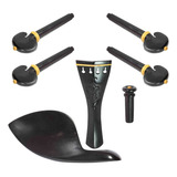 Kit Acessórios Montagem De Violino Jahnke Ébano Premium