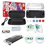 Kit Acessórios Nintendo Switch Oled 16 Em 1 Case Capa Película Grips Volante Fone