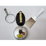 Kit Acessórios P Chapa Lanches Prensador Abafador Aro Ovo