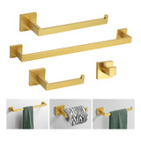 Kit Acessorios Para Banheiro 4 Peças Inox 304 Porta Toalha