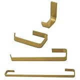 Kit Acessórios Para Banheiro Luxo 4 Peças Inox Dourado Gold