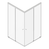 Kit Acessórios Para Montar Box De Banheiro Canto Branco 1x1