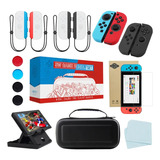 Kit Acessórios Para Nintendo Switch 12 Em 1 Capa Grips Dock