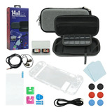 Kit Acessórios Para Nintendo Switch 14 Em 1 Capa Grips Fone
