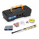 Kit Acessórios Pesca Lambari Anzois Chumbos Boias Telescopic