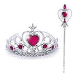 Kit Acessórios Princesa Festa Bela Adormecida Varinha Coroa Cor Lilás