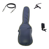 Kit Acessórios Violão 3 4 C 4 Itens Capa cabo Afinador capo