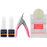 Kit Acrigel 500 Tips N 1 Alicate Cortador 2 Colas Promoção