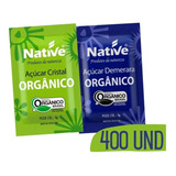 Kit Açúcar Cristal Claro Demerara Native Sachê 400 Unids