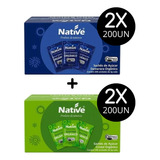 Kit Açúcar Cristal Claro Demerara Native Sachê 800 Unids