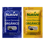 Kit Açúcar Orgânico 2 Demerara 1 Mascavo Native 650 Sachês