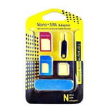 Kit Adaptador 3x1 Nano Chip Mini Micro Sim Card + Chave Lixa