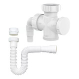 Kit Adaptador Cruzeta Máquina Lavar Roupa Ou Louça Sifão
