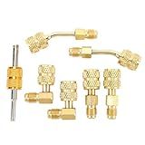 Kit Adaptador R410a Remoção De Núcleo De Válvula 5 16 A 1 4 Polegadas Adaptador De Mangueira Refrigerante Hvac Para Mini Ar Condicionado Split R410a