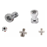 Kit Adaptador Rosca 1/4 3/8 Tripés Câmeras Luz - 5 Peças