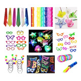 Kit Adereços Festa 50 Pessoas colar Pisca pulseira De Neon