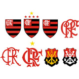 Kit Adesivo 8 Escudos Da História Do Flamengo Frete Gratis